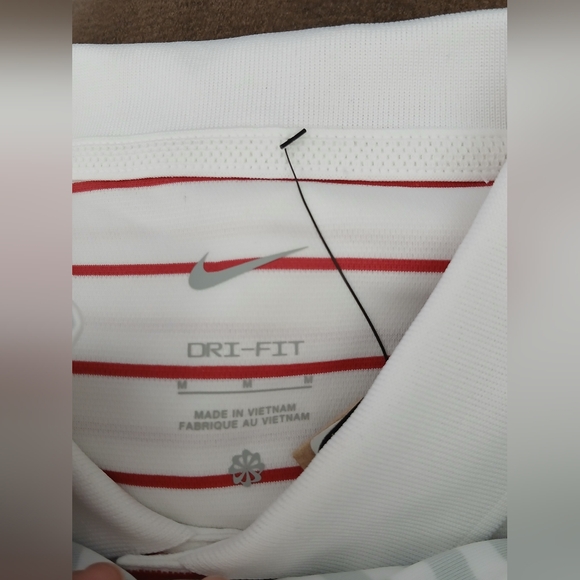 NEW Nike Alabama Crimson Tide Mens DriFIT Victory Stripe Short Sleeve Polo's - Picture 7 of 16